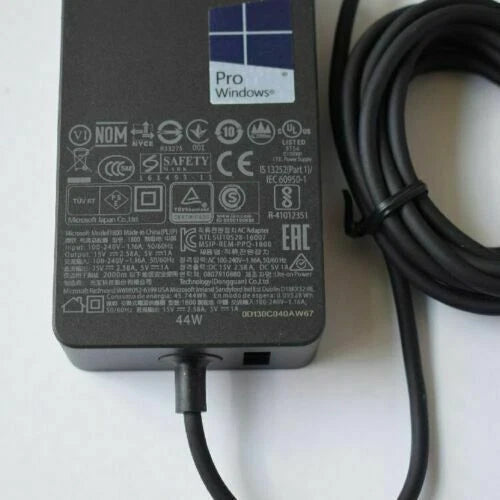 Original Microsoft Surface 44W Power Adapter Ladegerät mit Surface Connect Anschluss und Netzkabel für Surface Go Pro Studio Laptop 1 2 3 4 5 6 7 8 9 10 11