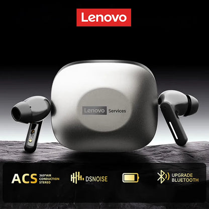 Lenovo LE209 TWS ANC In Ear Kopfhörer kabelloses Gaming- und Sport-Headset in Schwarz mit Bluetooth 6.0 und Ladecase.