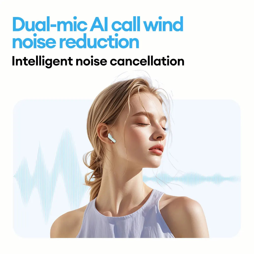 Lenovo LE209 TWS ANC In Ear Kopfhörer kabelloses Gaming- und Sport-Headset in Schwarz mit Bluetooth 6.0 und Ladecase.