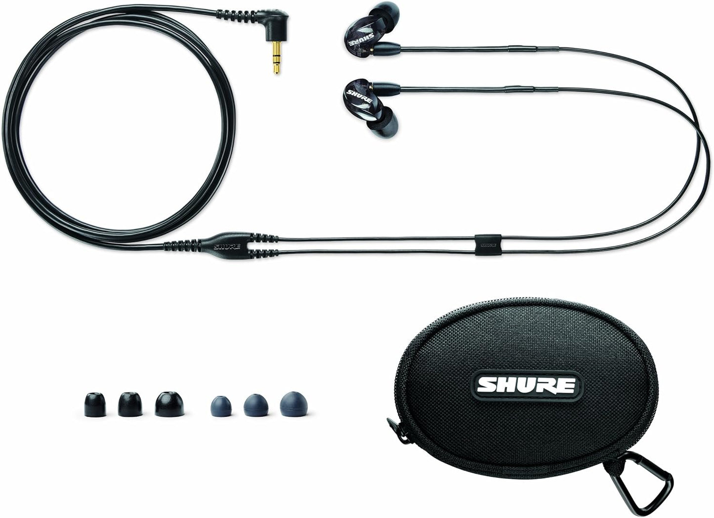 Shure SE215 Schwarz Zubehörset mit verschiedenen Ohrpassstücken
