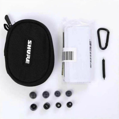Shure SE215 Türkis Lieferumfang mit Case und Ohrstücken