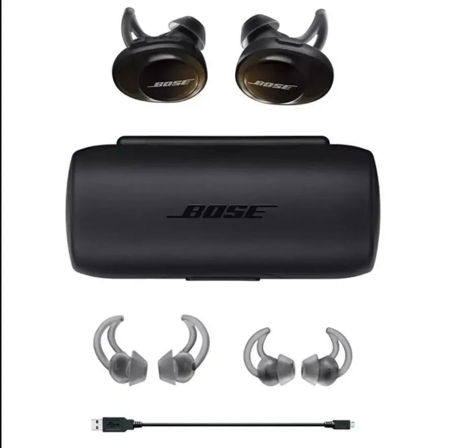 Bose SoundSport Free Kabellose Bluetooth In-Ear Sport Kopfhörer Schwarz IPX4 TWS Starker Bass Lange Akkulaufzeit Bose