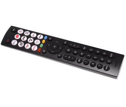 Original Hisense T336860 Fernbedienung für 43E7KQ 50E77KQ 55A6K, übersichtliche Tastenanordnung.