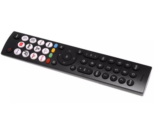 Original Hisense T336860 Fernbedienung für 43E7KQ 50E77KQ 55A6K, übersichtliche Tastenanordnung.