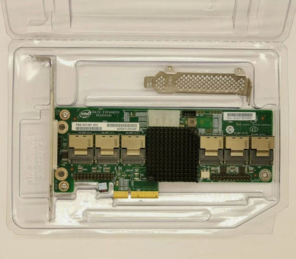 Intel RES2SV240 SAS Expander RAID Karte 24 Port 6G SATA Server Adapter in klarem Verpackung.