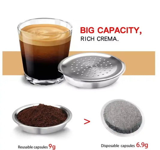 Wiederverwendbare Edelstahl Kaffeekapsel Philips Senseo mit großem Fassungsvermögen und reichhaltiger Crema.