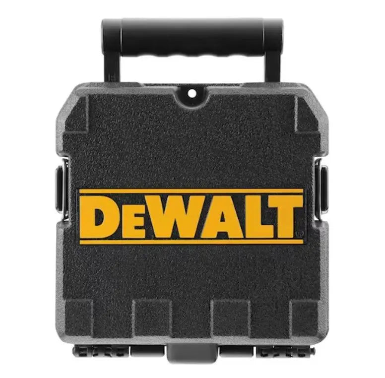 DEWALT Aufbewahrungskoffer für Werkzeuge mit schwarzem Gehäuse und gelber Schriftzug, stabil und langlebig.