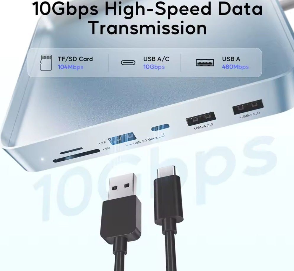 iMac Docking Station USB Hub 24 Zoll mit 10Gbps Hochgeschwindigkeits-Datenübertragung und USB-Anschlüssen