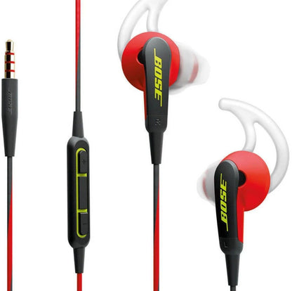 Bose SoundSport Schwarz Rot In-Ear Kopfhörer Frontansicht
