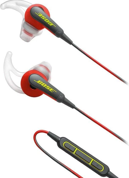 Bose SoundSport Schwarz Rot StayHear Ohreinsätze Detail