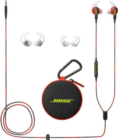 Bose SoundSport Schwarz Rot inklusive passendem Transport-Etui