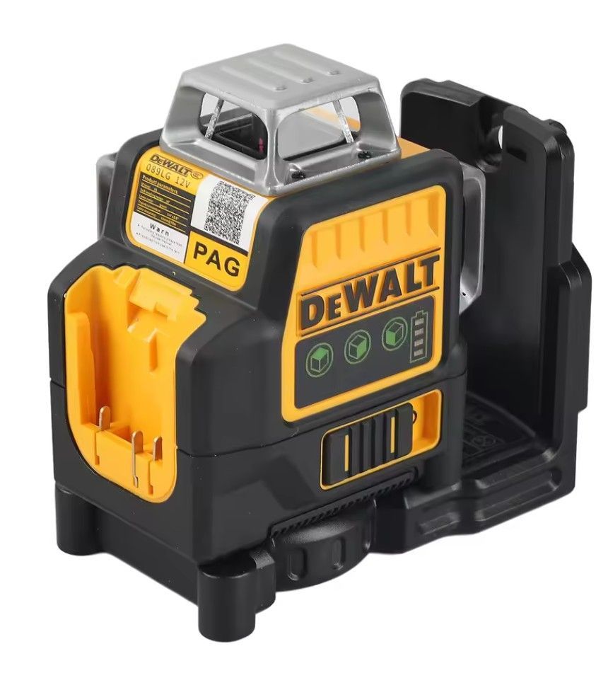 Grüner Kreuzlinienlaser DEWALT DW089LG, selbstnivellierender 12-Linien-Laser mit verschiedenen Funktionen.