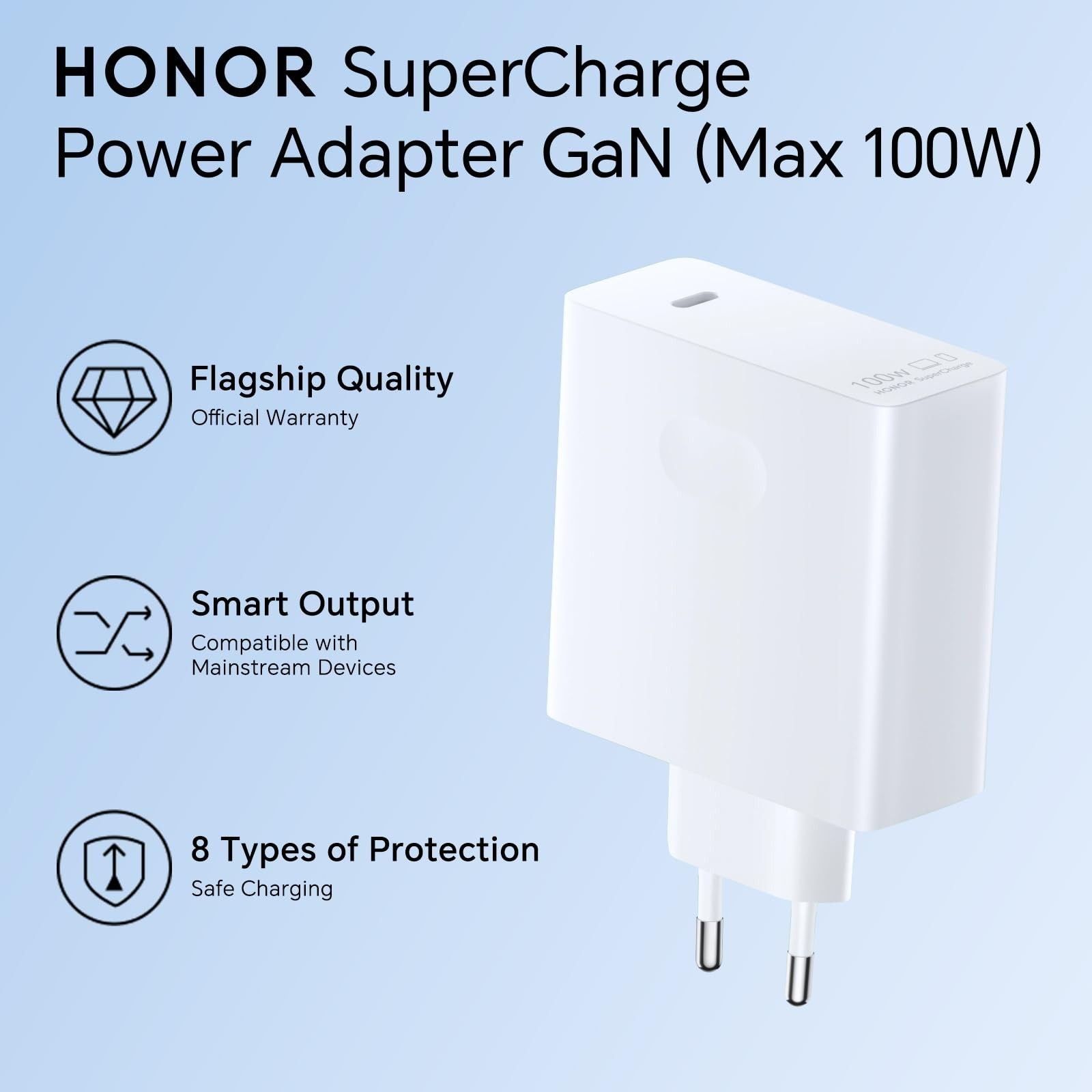 Original Honor Huawei 100W Schnellladegerät mit 6A USB-C Kabel SuperCharge Magic 200 400 7 8 Pro