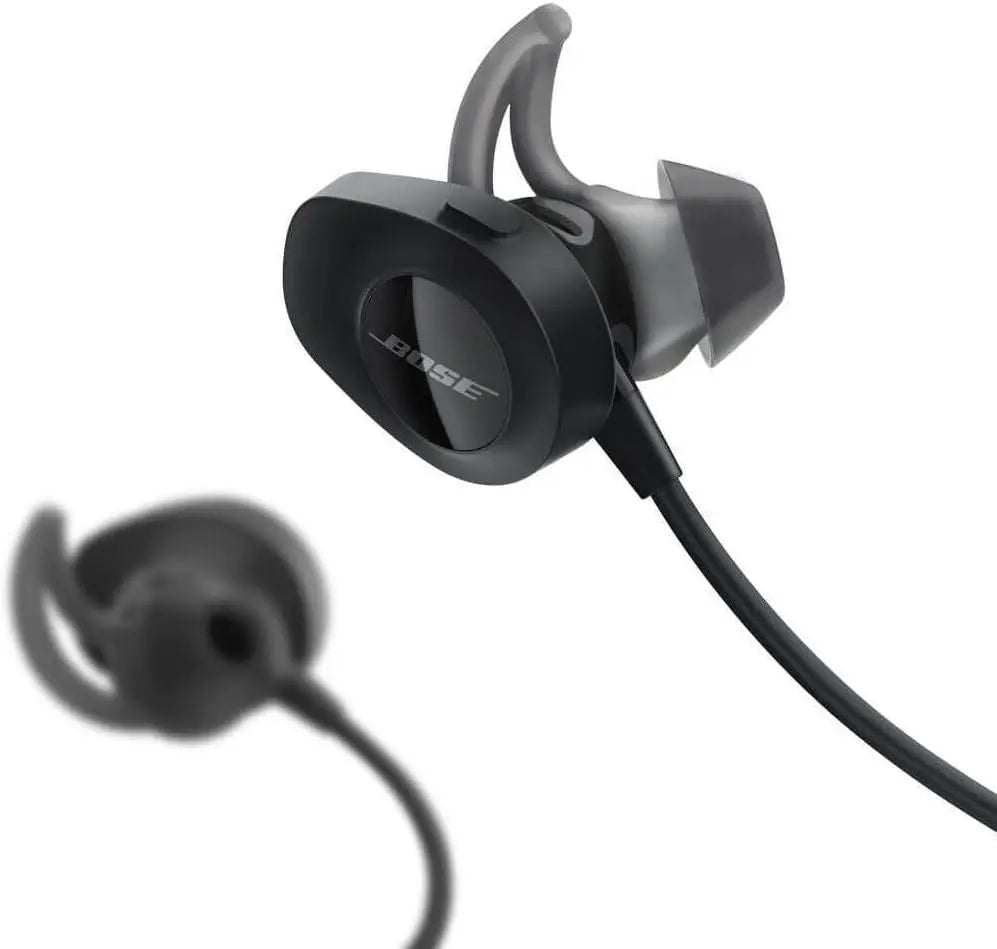 Bose SoundSport Wireless Schwarz In-Ear Bluetooth Kopfhörer Ideal für Sport mit StayHear Aufsätzen Starker Bass Lange Akkulaufzeit