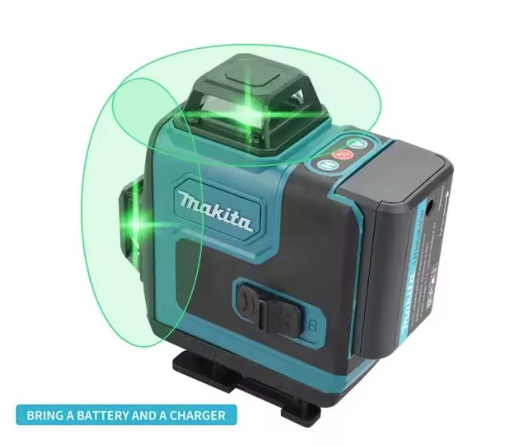 Makita 4D16 360° Kreuzlinienlaser grün selbstnivellierend 30 m horizontal & vertikal
OHNE AKKU | 30 m Reichweite (50 m mit Empfänger) und robustes Gehäuse
