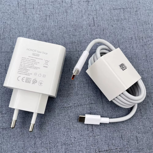 Honor 66W SuperCharge Dual Port Ladegerät mit USB-A und USB-C Ports