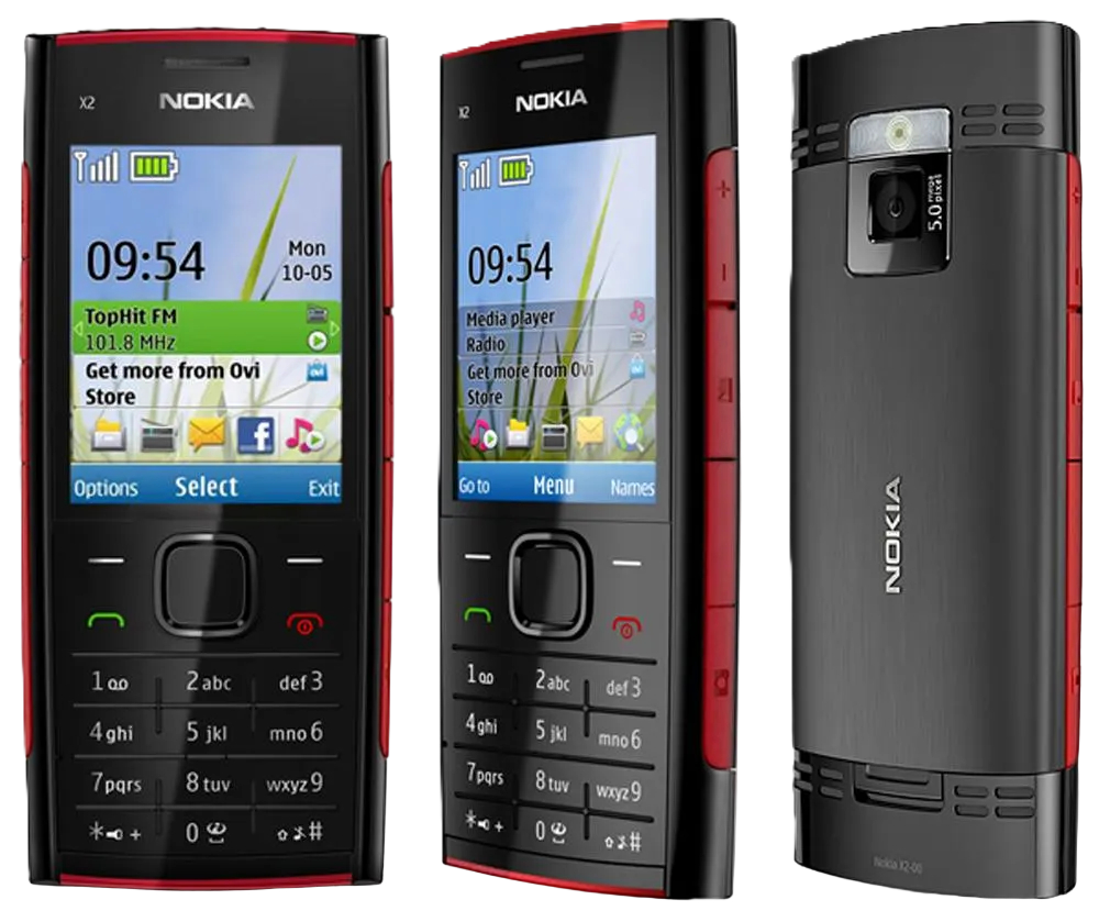 Nokia X2-00 Tastatur Handy Bluetooth FM JAVA 5 MP Schwarz Rot Musik Detox 
Musik, telefonieren und Stabilität - Ideal für digital Detox oder Einsteiger!