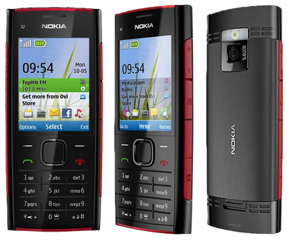 Nokia X2-00 Tastatur Handy Bluetooth FM JAVA 5 MP Schwarz Rot Musik Detox 
Musik, telefonieren und Stabilität - Ideal für digital Detox oder Einsteiger!