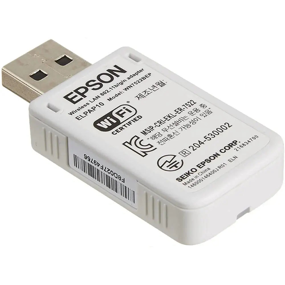 Epson ELPAP10 Wireless LAN Adapter – USB WLAN Dongle für Projektoren, geeignet für drahtlose Verbindungen.