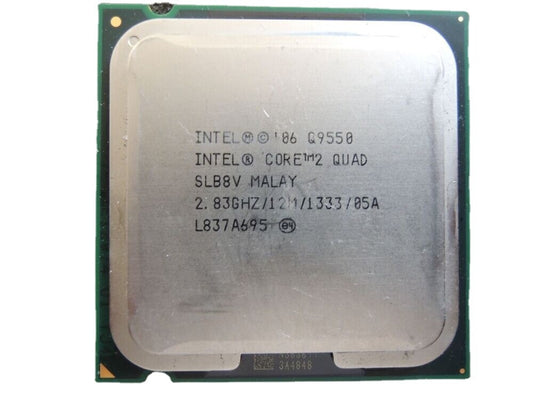 Intel Core 2 Quad Q9550 CPU Prozessor Draufsicht Kontakte LGA775