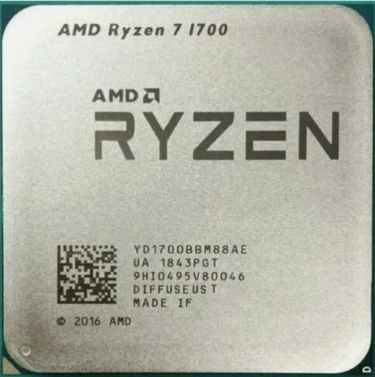 AMD Ryzen 7 1700 3 GHz Octa Core 20MB Cache 65 Watt TDP 8-Kern Prozessor AM4 Draufsicht Heatspreader