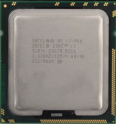 Intel Core i7-980 3,33 GHz Hexa Core 12 Thread SLBYU Prozessor 6-Core LGA1366 Draufsicht