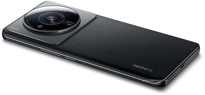Xiaomi 12S Ultra 256GB Schwarz mit 50 MP Leica Kamera auf der Rückseite, elegante Lederstruktur